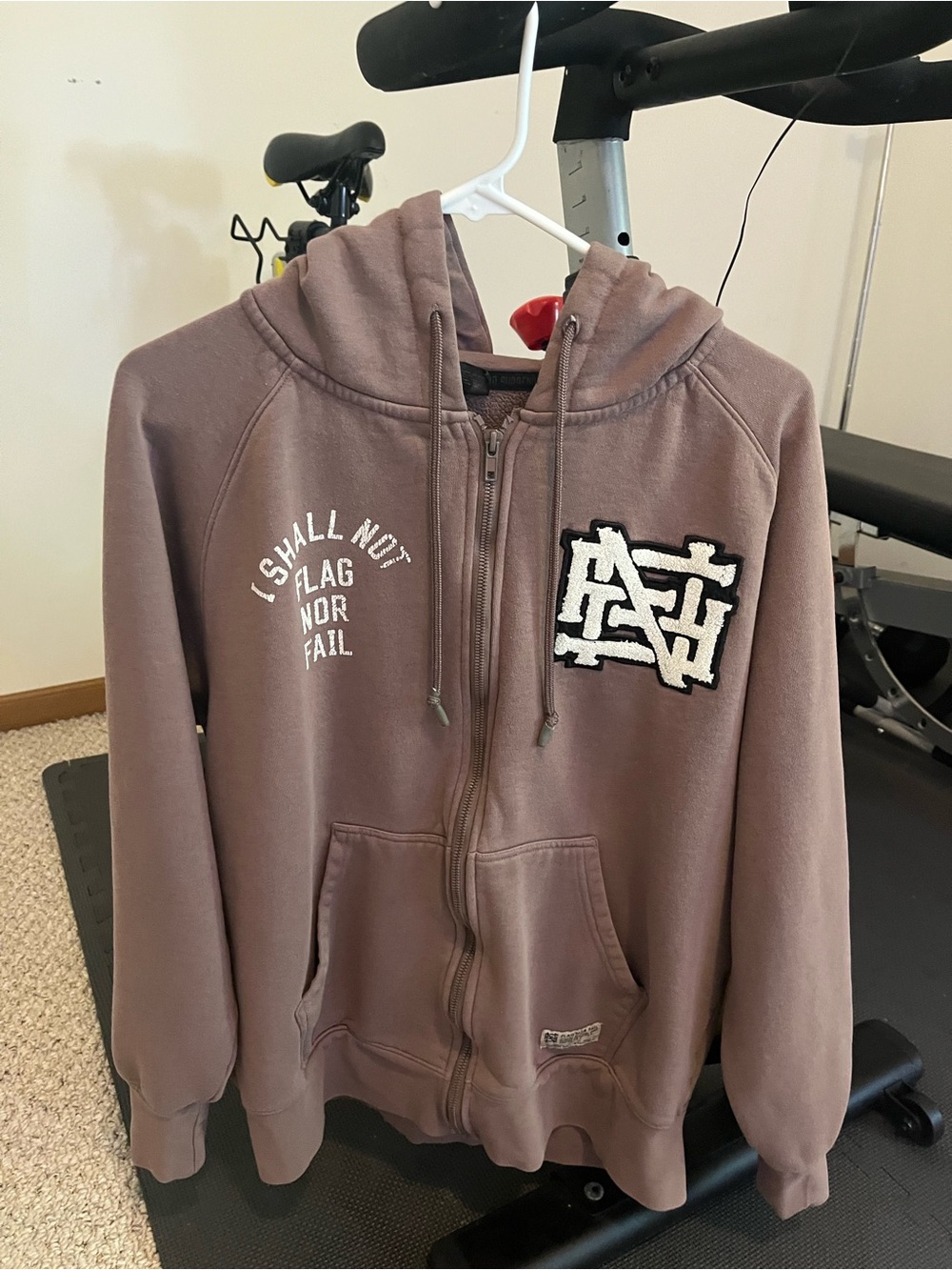 flag nor fail zip hoodie